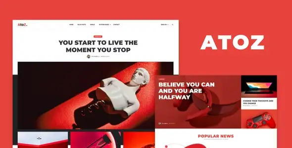 AtoZ – Blog & Magazine Elementor Template Kit