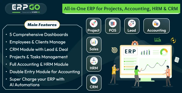 ERPGo – All In One Business ERP With Project, Account, HRM, CRM & POS