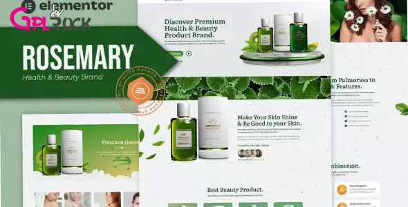 Rosemary – Health & Beauty Brand Elementor Template Kit